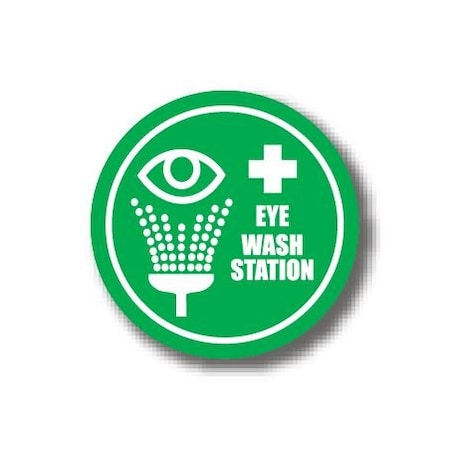 Ergomat 32in CIRCLE SIGNS - Eye Wash Station DSV-SIGN 1024 #0252 -UEN